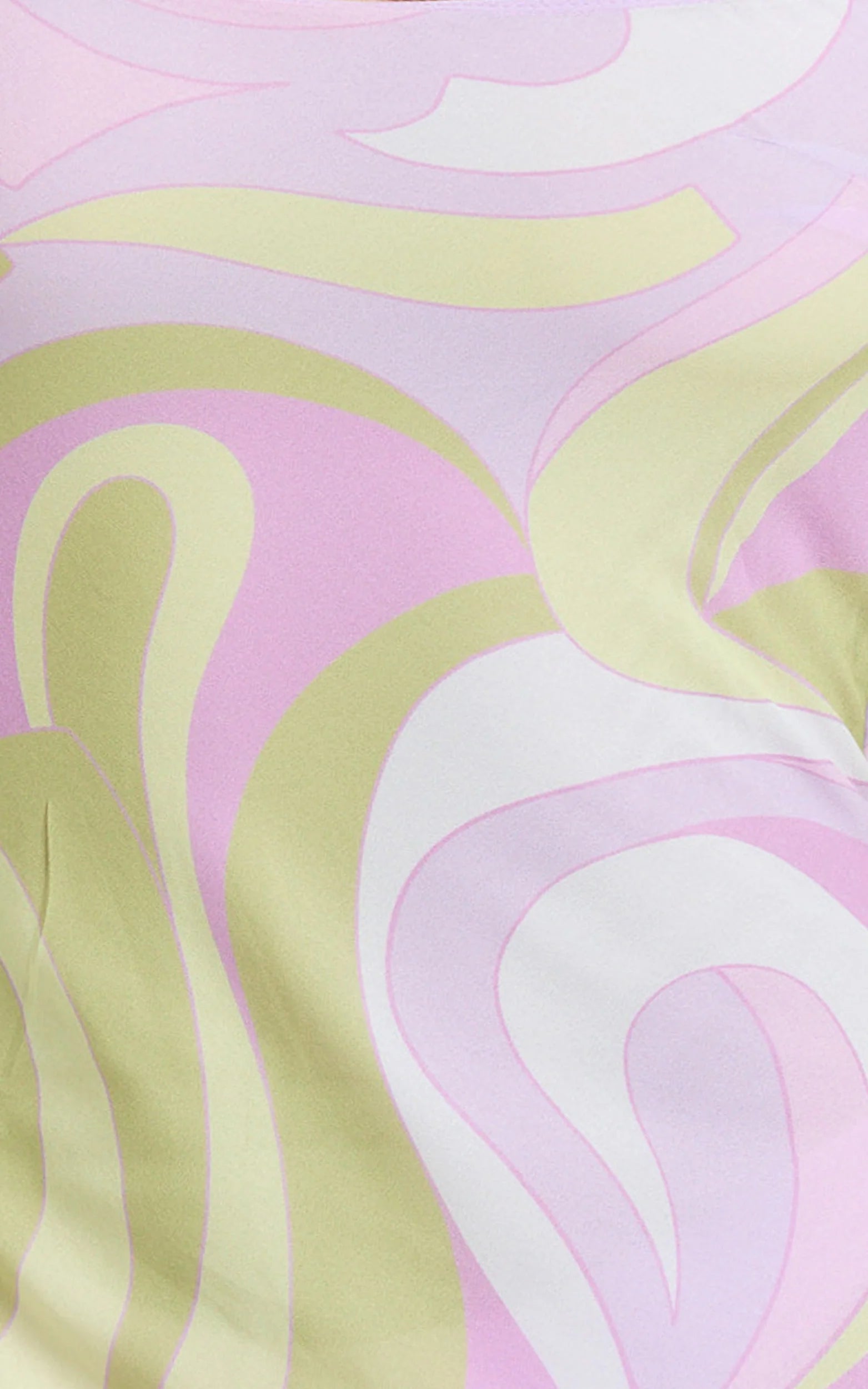 Krishna Maxi Dress - Strappy Scoop Neck Floral Placement Print Georgette Dress in Swirl Print