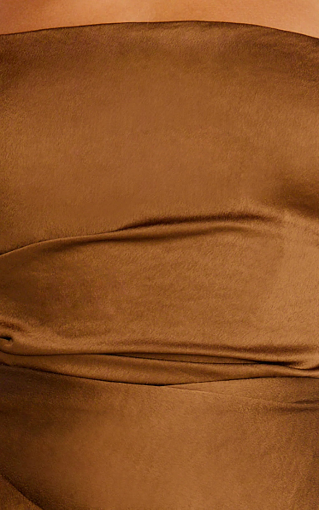 Rumi Midi Dress - Rushed Bodiest Satin Dress in Chocolate